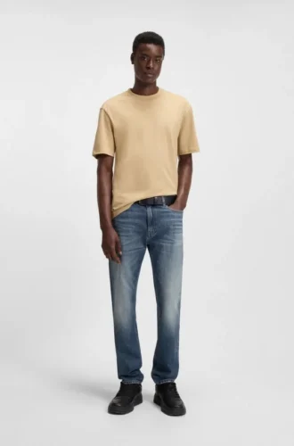 Blue slim-fit jeans in comfort-stretch denim