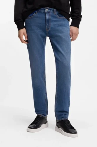 Blue slim-fit jeans in stretch denim