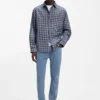 Blue slim-fit jeans in stretch denim
