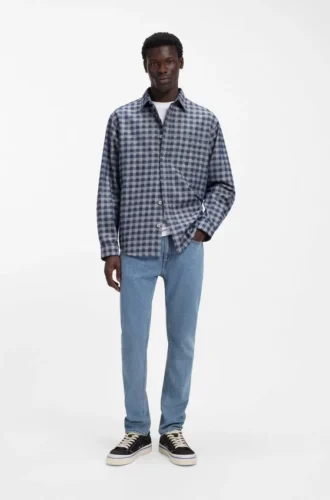 Blue slim-fit jeans in stretch denim