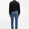 Blue slim-fit jeans in stretch denim