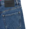 Blue wide-leg jeans in rigid denim