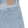 Blue wide-leg jeans in rigid denim