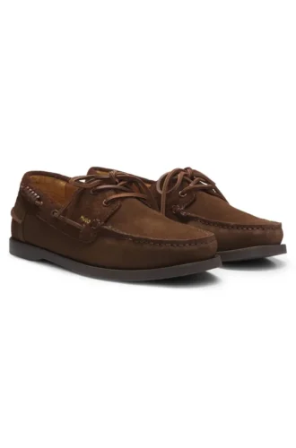 Boat shoes in mixed suede