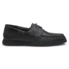 Boat shoes in tumbled leather