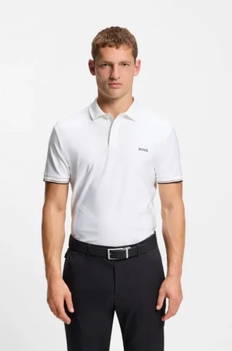 Bodymap-detail polo shirt with quick-dry performance