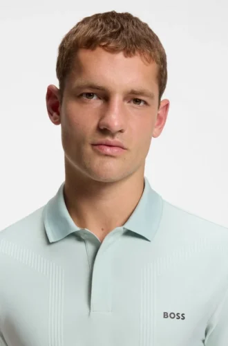 Bodymap-detail polo shirt with quick-dry performance