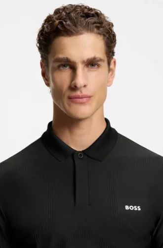 Bodymap-detail polo shirt with quick-dry performance