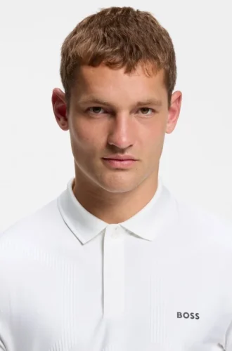 Bodymap-detail polo shirt with quick-dry performance