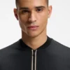 Bodymapping-jersey slim-fit polo shirt with zip neck