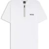 Bodymapping-jersey slim-fit polo shirt with zip neck