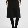 Boiled-wool skirt with A-line silhouette