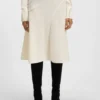 Boiled-wool skirt with A-line silhouette
