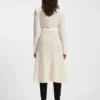Boiled-wool skirt with A-line silhouette