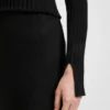 Boiled-wool skirt with A-line silhouette