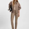 Bomber jacket in mixed fabrics