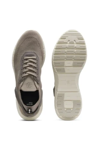 BOSS-MOTION sneakers with knitted uppers and leather trims