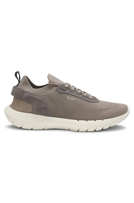 BOSS-MOTION sneakers with knitted uppers and leather trims BOSS-MOTION sneakers with knitted uppers and leather trims