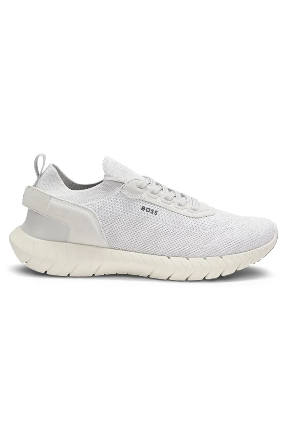 BOSS-MOTION sneakers with knitted uppers and leather trims BOSS-MOTION sneakers with knitted uppers and leather trims