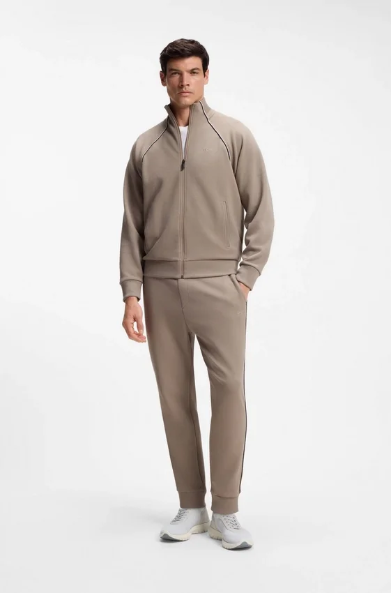 BOSS-MOTION sneakers with knitted uppers and leather trims BOSS-MOTION sneakers with knitted uppers and leather trims