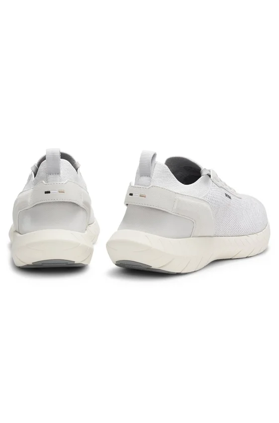 BOSS-MOTION sneakers with knitted uppers and leather trims BOSS-MOTION sneakers with knitted uppers and leather trims