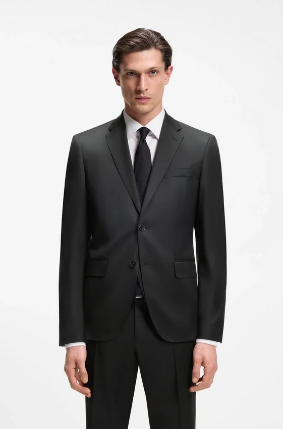 BOSS ONE – Regular-fit suit jacket in virgin-wool serge BOSS ONE – Regular-fit suit jacket in virgin-wool serge