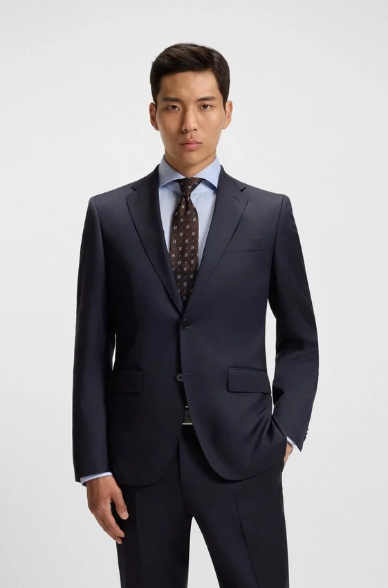 BOSS ONE – Regular-fit suit jacket in virgin-wool serge BOSS ONE – Regular-fit suit jacket in virgin-wool serge