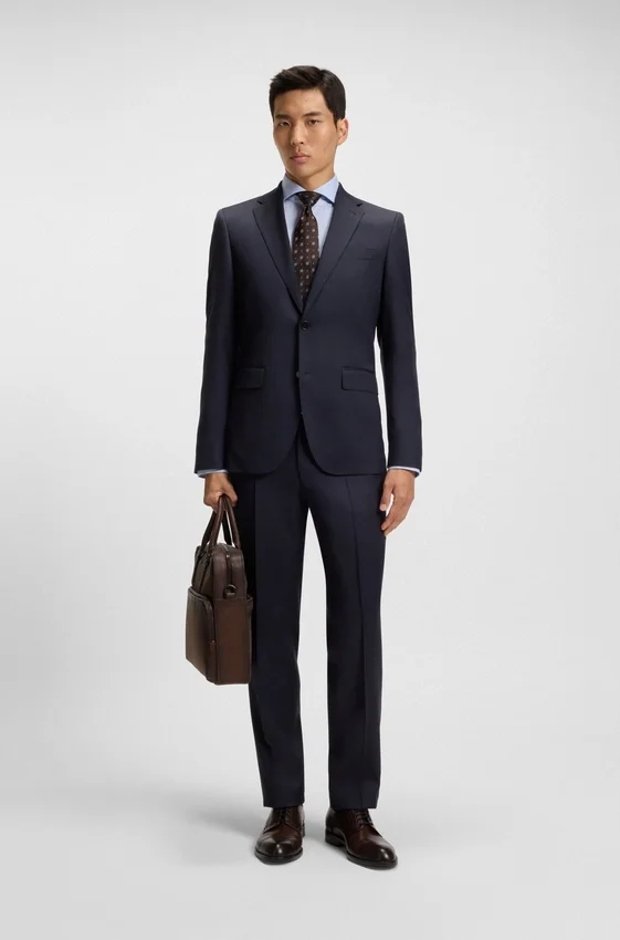 BOSS ONE – Regular-fit suit jacket in virgin-wool serge BOSS ONE – Regular-fit suit jacket in virgin-wool serge