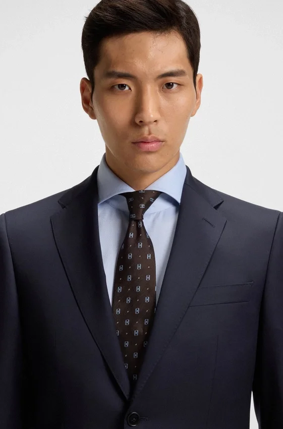 BOSS ONE – Regular-fit suit jacket in virgin-wool serge BOSS ONE – Regular-fit suit jacket in virgin-wool serge