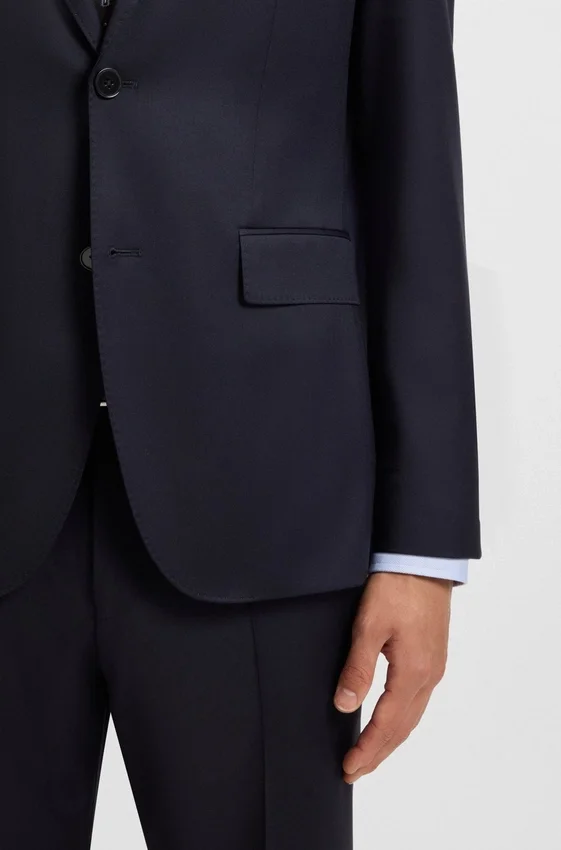 BOSS ONE – Regular-fit suit jacket in virgin-wool serge BOSS ONE – Regular-fit suit jacket in virgin-wool serge