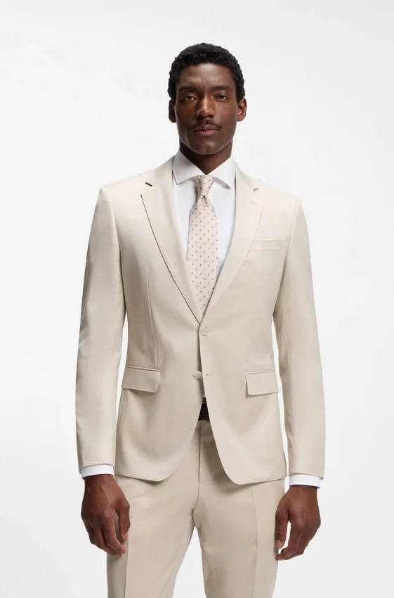 BOSS ONE – Slim-fit suit jacket in virgin wool serge BOSS ONE – Slim-fit suit jacket in virgin wool serge