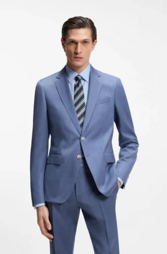 BOSS ONE – Slim-fit suit jacket in virgin wool serge