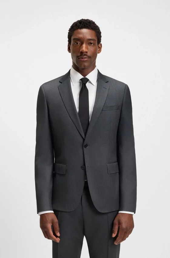 BOSS ONE – Slim-fit suit jacket in virgin wool serge BOSS ONE – Slim-fit suit jacket in virgin wool serge