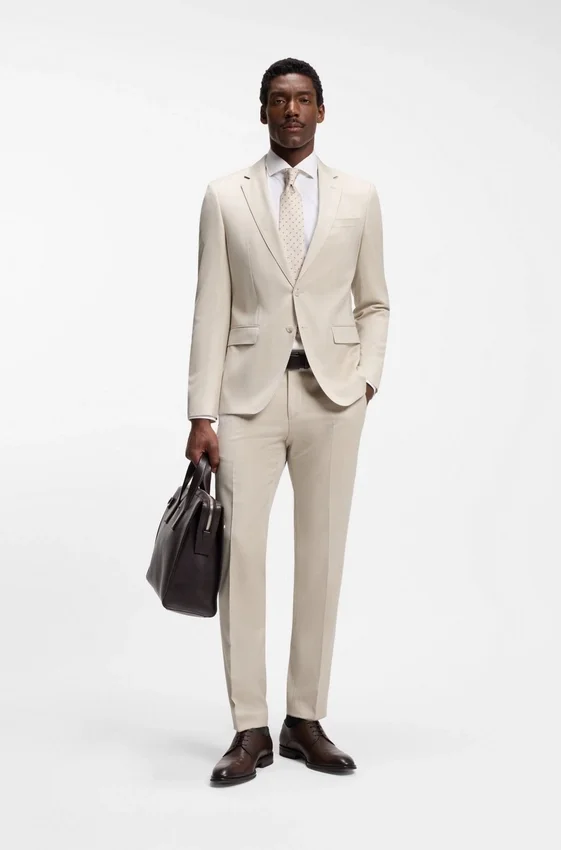 BOSS ONE – Slim-fit suit jacket in virgin wool serge BOSS ONE – Slim-fit suit jacket in virgin wool serge