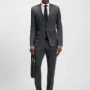 BOSS ONE – Slim-fit suit jacket in virgin wool serge BOSS ONE – Slim-fit suit jacket in virgin wool serge