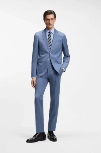 BOSS ONE – Slim-fit suit jacket in virgin wool serge