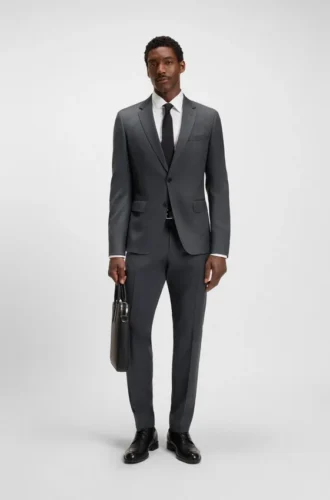 BOSS ONE – Slim-fit suit jacket in virgin wool serge