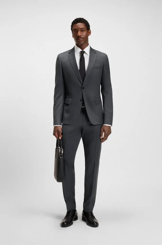 BOSS ONE – Slim-fit suit jacket in virgin wool serge BOSS ONE – Slim-fit suit jacket in virgin wool serge