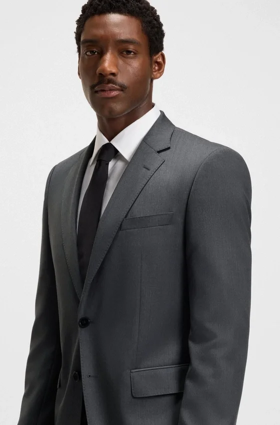 BOSS ONE – Slim-fit suit jacket in virgin wool serge BOSS ONE – Slim-fit suit jacket in virgin wool serge