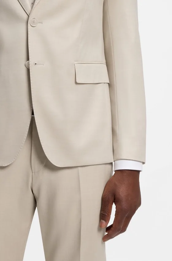 BOSS ONE – Slim-fit suit jacket in virgin wool serge BOSS ONE – Slim-fit suit jacket in virgin wool serge