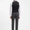 BOSS ONE – Slim-fit vest in virgin-wool serge