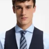 BOSS ONE – Slim-fit vest in virgin-wool serge