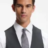 BOSS ONE – Slim-fit vest in virgin-wool serge