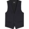 BOSS ONE – Slim-fit vest in virgin-wool serge