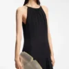 BOSS Revers metallic-leather clutch bag with split topline