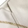 BOSS Revers metallic-leather clutch bag with split topline