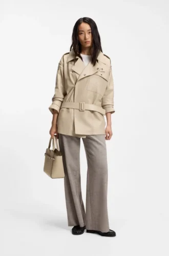 BOSS Revers small leather tote bag with belt detail