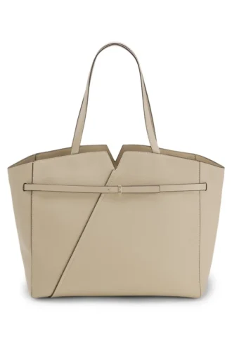 BOSS REVERS tote bag in leather with belt detail