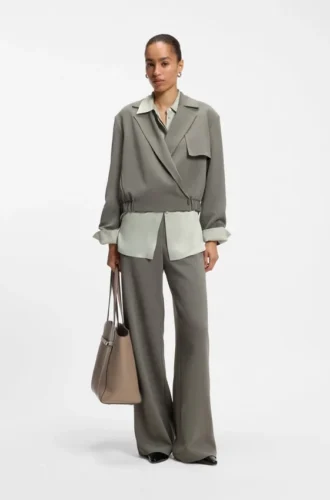 BOSS REVERS tote bag in leather with belt detail