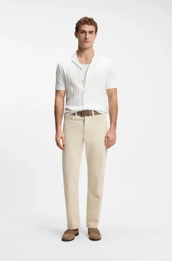 BOSS Selected by Shohei Ohtani shirt in structured cotton BOSS Selected by Shohei Ohtani shirt in structured cotton